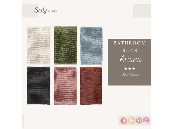 Alpha Bathroom Rugs - The Sims 4 Custom Content