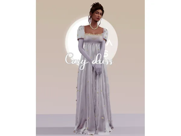 Alpha CARY DRESS by crispaulasims - The Sims 4 Custom Content