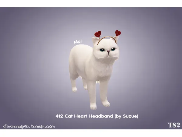 simsrenalp96 [4t2 Cat Heart Headband by simsfinds - The Sims 2 Custom Content