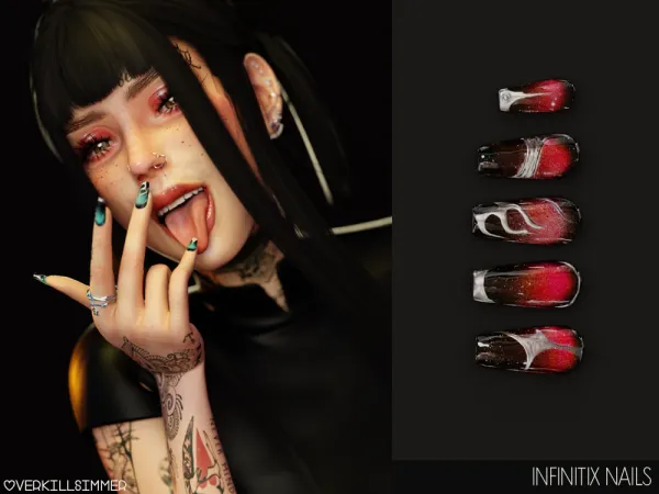 Alpha Infinitix nails - The Sims 4 Custom Content