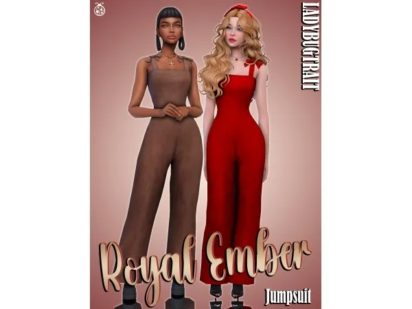 Maxis Match Royal Ember jumpsuit - The Sims 4 Custom Content