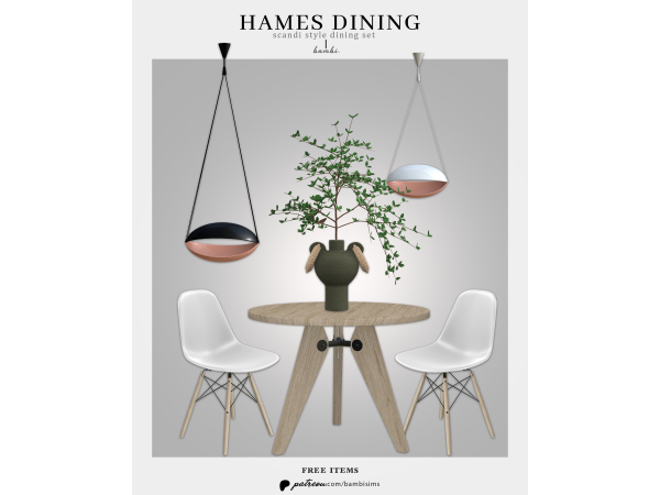Alpha hames dining set - The Sims 4 Custom Content