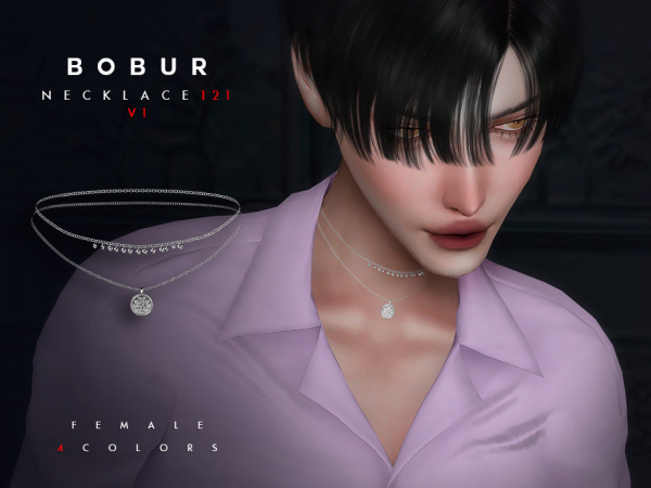 Sims 4 Chain necklace with pendant V1 by Bobur2