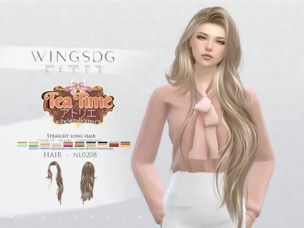 Sims 4 WINGS-NL0208-Straight long hair by wingssims