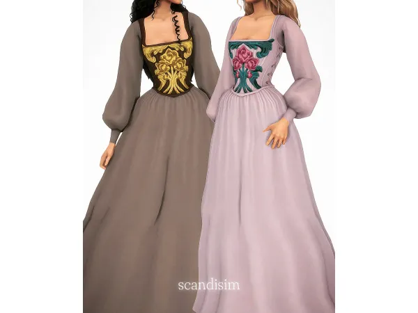 Maxis Match Regal Dress by scandisim - The Sims 4 Custom Content