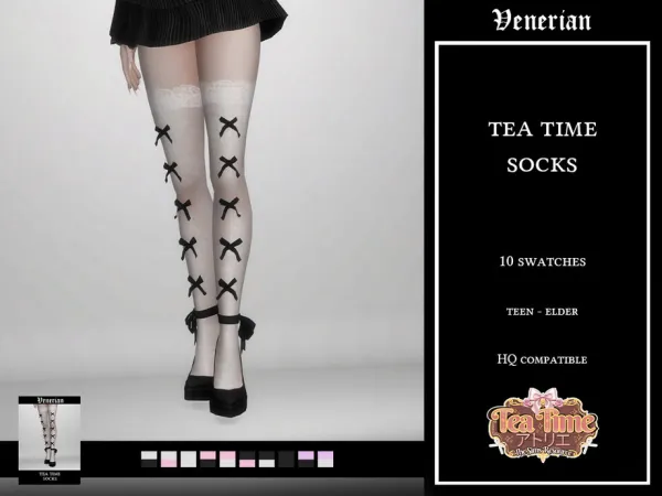 Mix Tea Time socks by Venerian by Venerian - The Sims 4 Custom Content