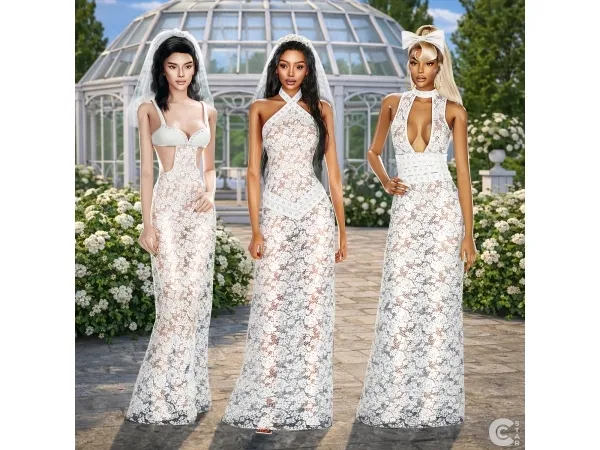 Alpha LACE SHEER BRIDAL HEAT cool_content_star - The Sims 4 Custom Content