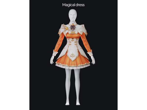 Mix simsonico Magical Girl Dress - The Sims 4 Custom Content