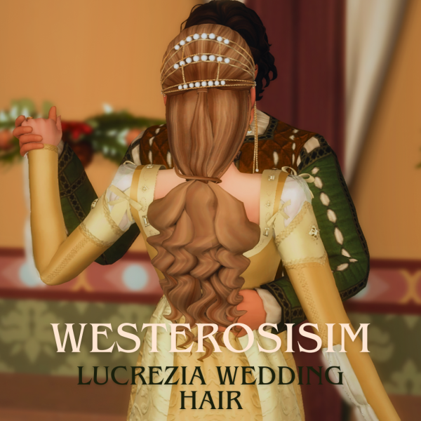 Maxis Match LUCREZIA WEDDING HAIR by simsfinds - The Sims 4 Custom Content