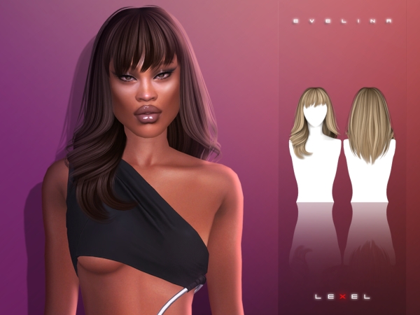 Alpha LEXEL Evelina adult hairstyle - The Sims 4 Custom Content