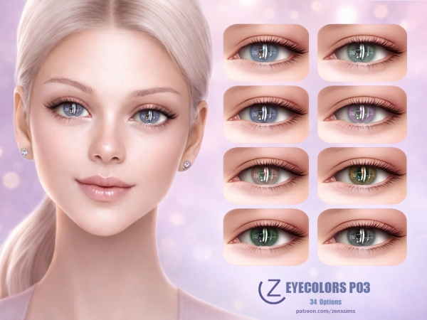 Alpha ZENX Eyecolors P03 - The Sims 4 Custom Content