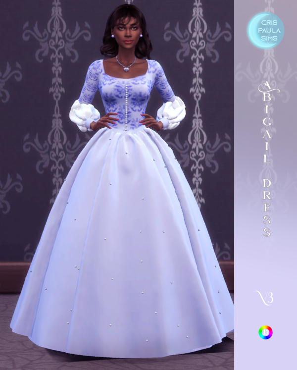Mix ABIGAIL DRESS V3 by simsfinds - The Sims 4 Custom Content