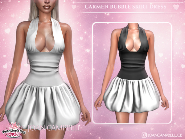 Alpha CARMEN BUBBLE SKIRT DRESS by thesimsresource - The Sims 4 Custom Content