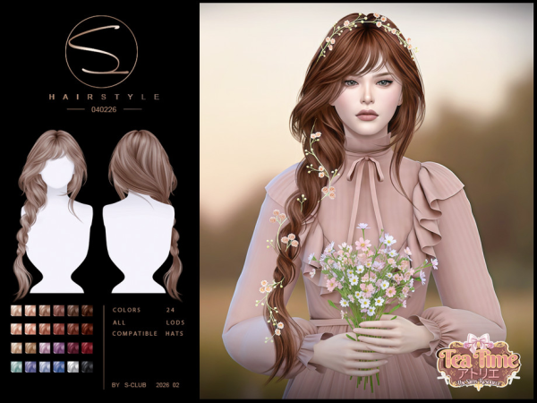Alpha sclub_ts4_hair_ 040226 Club by S - The Sims 4 Custom Content