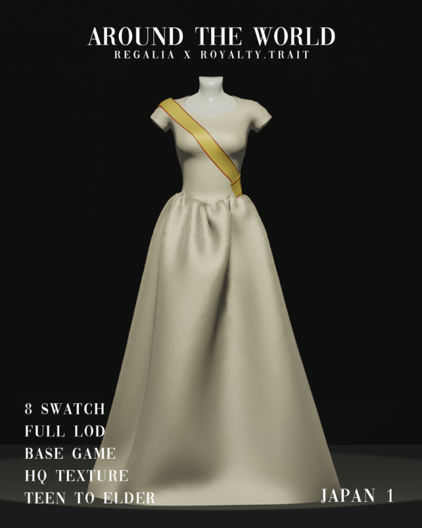 Mix Around the World Regalia X Royalty by simsfinds - The Sims 4 Custom Content