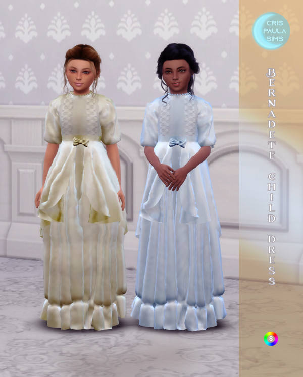 Mix BERNADETE CHILD DRESS by simsfinds - The Sims 4 Custom Content