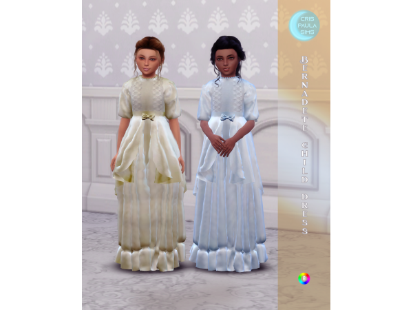 Mix BERNADETE CHILD DRESS by crispaulasims - The Sims 4 Custom Content
