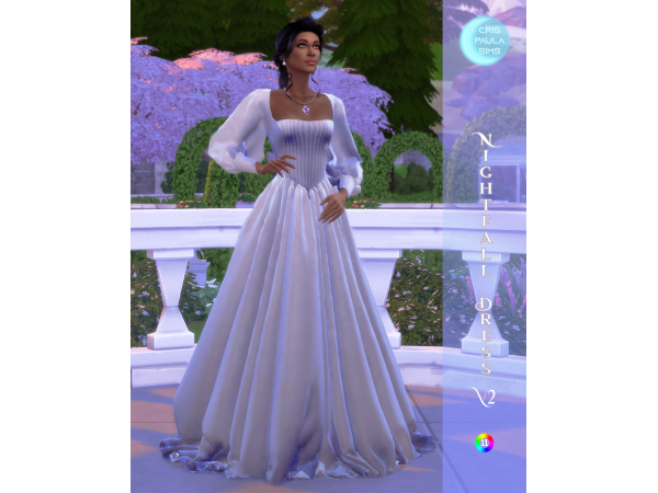 Mix NIGHTFALL DRESS V2 by crispaulasims - The Sims 4 Custom Content
