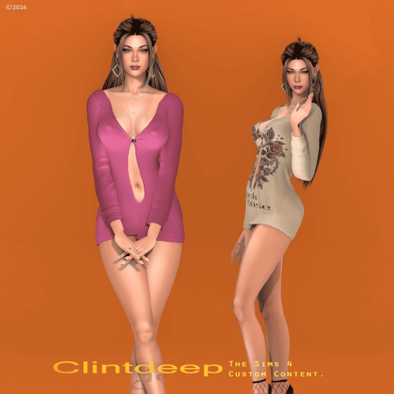 Alpha Clintdeep Olive Sexy Top by clintdeep - The Sims 4 Custom Content