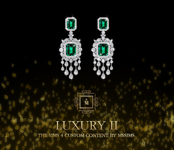 Alpha LUXURY II EARRING by simsfinds - The Sims 4 Custom Content
