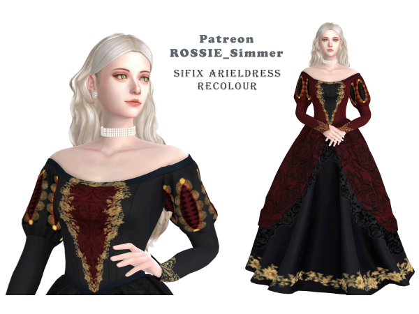 Mix Sifix ArielDress Rossie RC C3 by ROSSIE_Simmer - The Sims 4 Custom Content