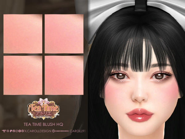 Alpha Tea Time Blush HQ by Caroll912 - The Sims 4 Custom Content