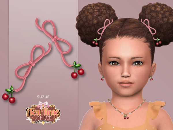 Tea Time Cherry Bow Toddler by Suzue
