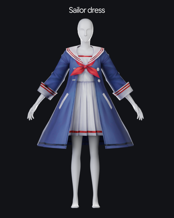 Mix simsonico Sailor Coat Dress by simsfinds - The Sims 4 Custom Content