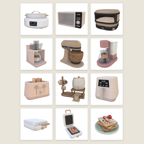 Maxis Match Kitchen Time Set by comiko - The Sims 4 Custom Content