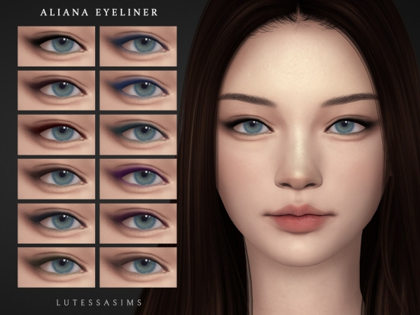 Alpha Aliana Eyeliner - The Sims 4 Custom Content
