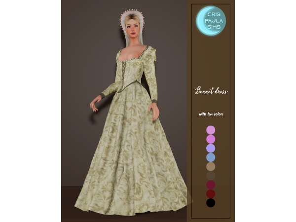 Mix BENNET DRESS by crispaulasims - The Sims 4 Custom Content