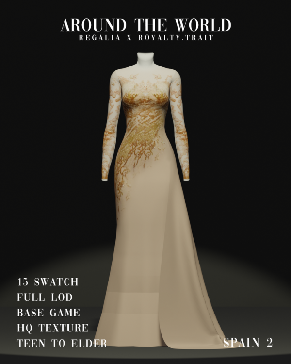 Mix Around the World Regalia X Royalty by simsfinds - The Sims 4 Custom Content