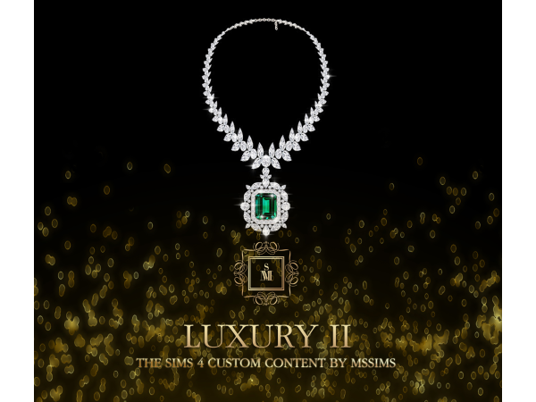 Alpha LUXURY II NECKLACE by Mssims4 - The Sims 4 Custom Content