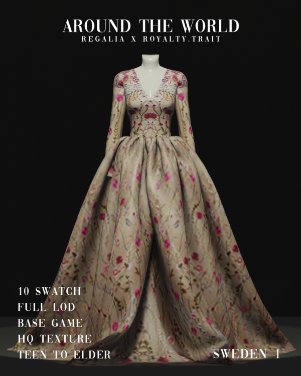 Mix Around the World Regalia X Royalty by simsfinds - The Sims 4 Custom Content