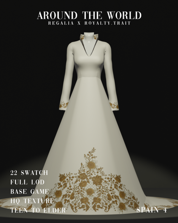 Mix Around the World Regalia X Royalty by simsfinds - The Sims 4 Custom Content