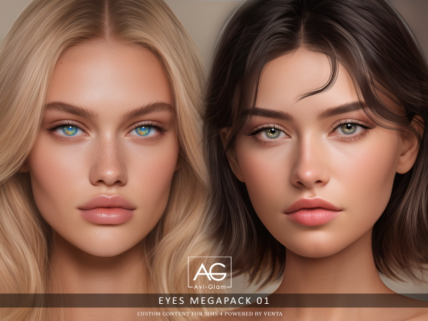 Mix Avi Glam Eyes Megapack 01 (Gift) - The Sims 4 Custom Content