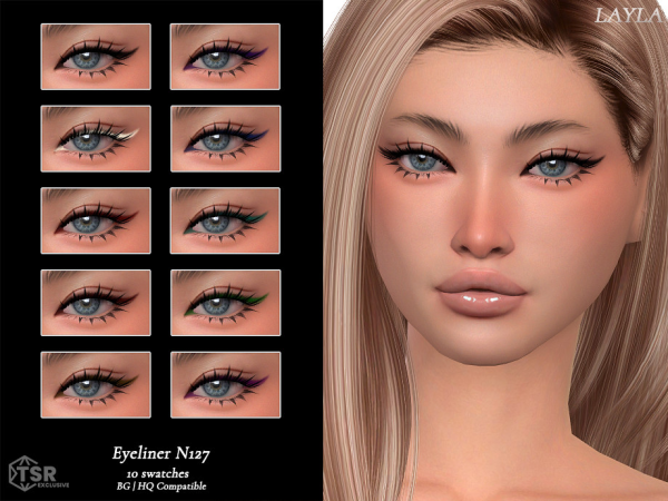 Alpha tsr Eyeliner N127 - The Sims 4 Custom Content