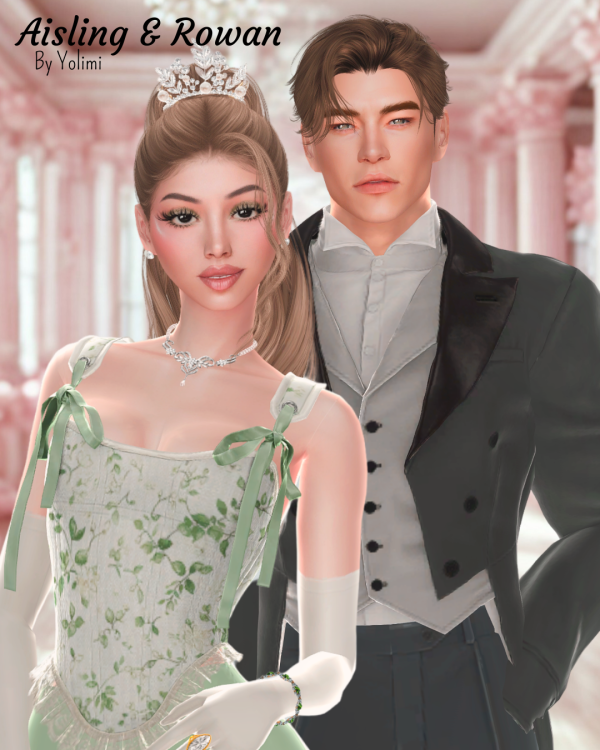 Alpha Aisling Rowan Elegant Royal Couple by yolimi - The Sims 4 Custom Content