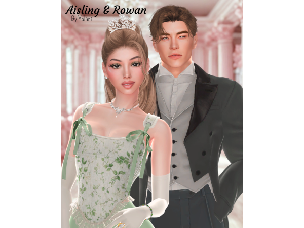 Alpha Aisling Rowan Elegant Royal Couple - The Sims 4 Custom Content