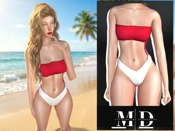 Sims 4 rose full-body swimsuit