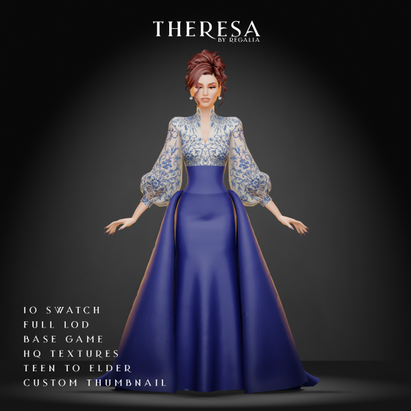 Mix THERESA by simsfinds - The Sims 4 Custom Content