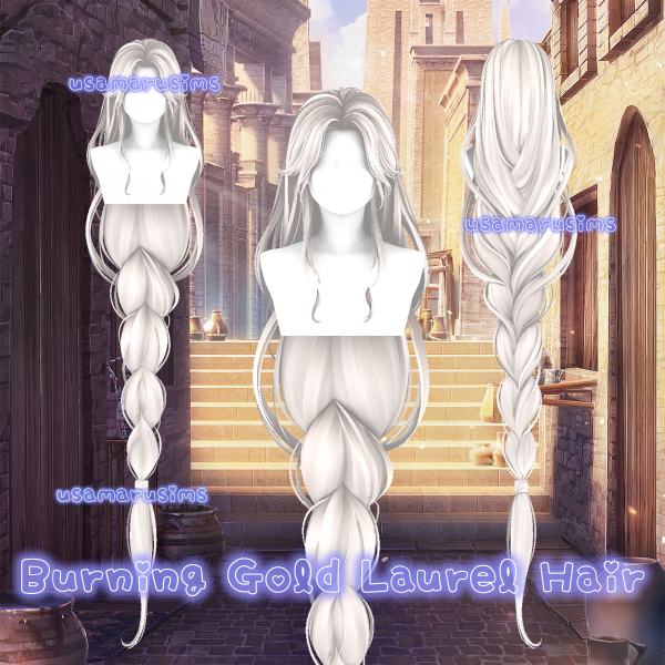 Maxis Match Burning Gold Laurel Hair by simsfinds - The Sims 4 Custom Content