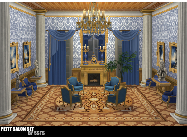 Mix PETIT SALON SET by simsfinds - The Sims 4 Custom Content