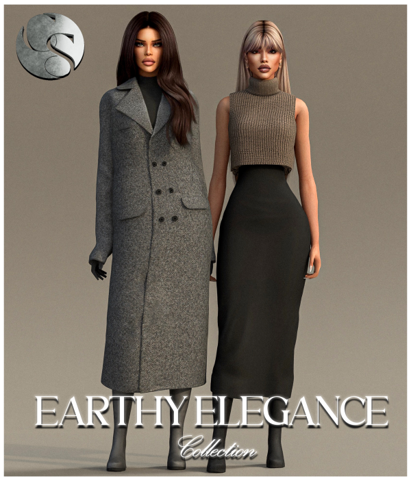 Mix CAMUFLAJE Earthy Elegance Collection by simsfinds - The Sims 4 Custom Content