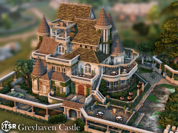 Maxis Match Greyhaven Castle l noCC by simzmora - The Sims 4 Custom Content