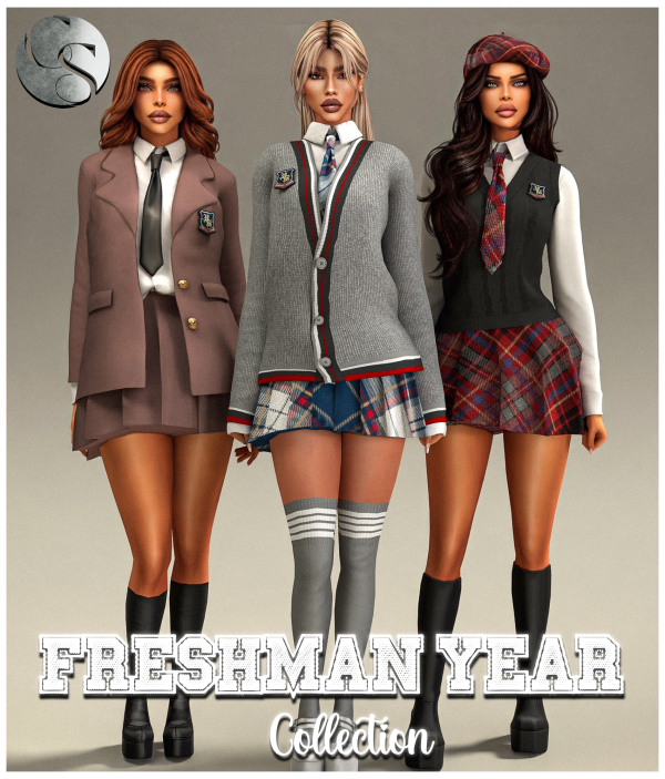 Alpha CAMUFLAJE Freshman Year Collection by simsfinds - The Sims 4 Custom Content