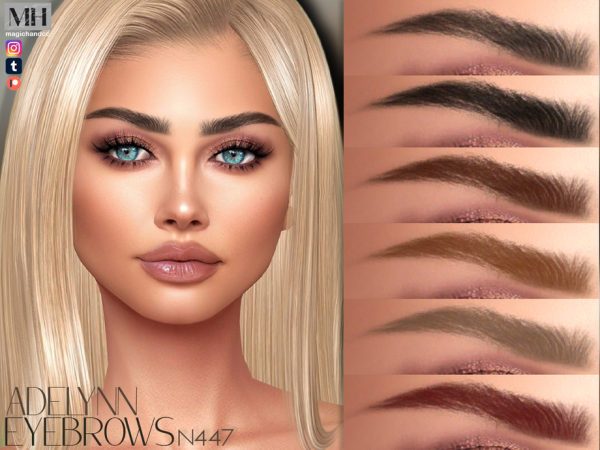 Alpha Adelynn Eyebrows N447 - The Sims 4 Custom Content