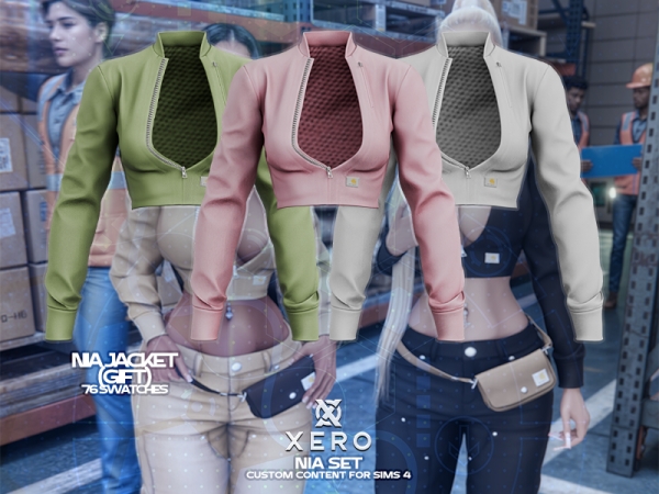 Alpha XERO Nia Jacket (Gift) - The Sims 4 Custom Content