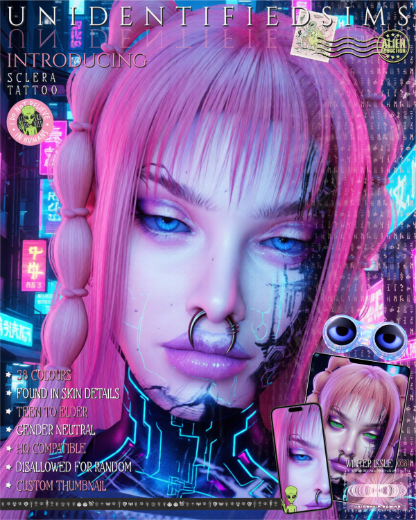 Mix Sclera Tattoo by unidentifiedsims - The Sims 4 Custom Content