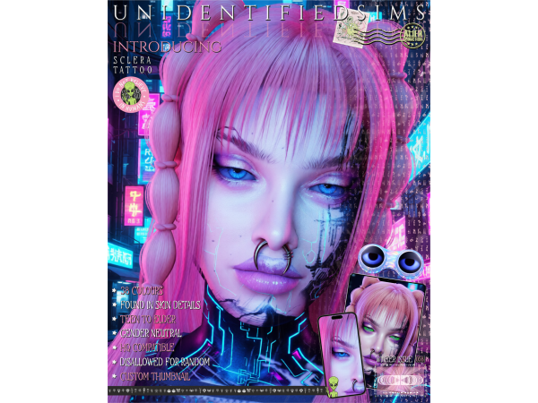 Mix Sclera Tattoo - The Sims 4 Custom Content